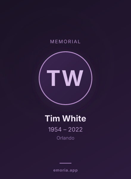 Memorial portrait of Tim White