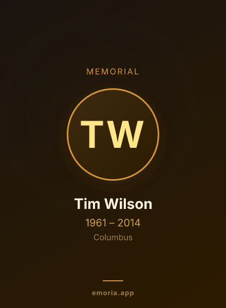 Memorial portrait of Tim Wilson