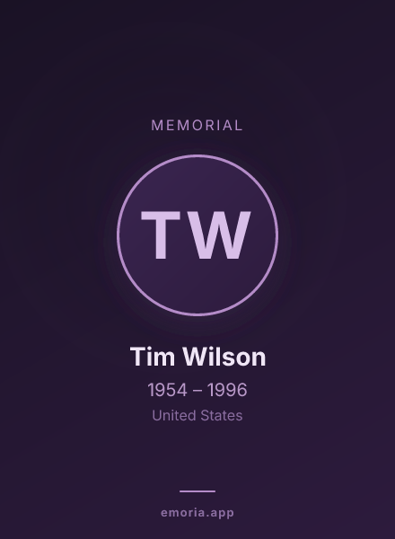 Memorial portrait of Tim Wilson