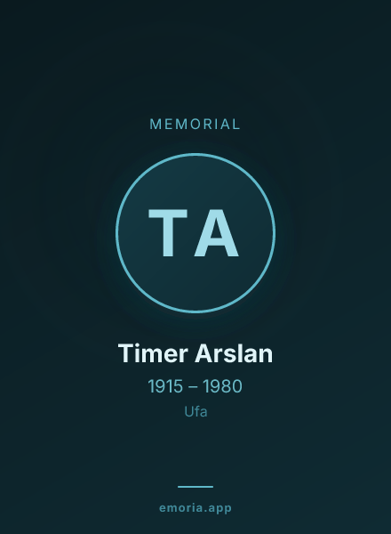 Memorial portrait of Timer Arslan