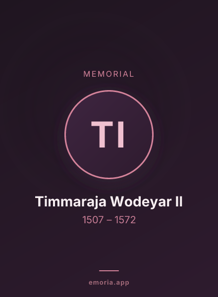 Memorial portrait of Timmaraja Wodeyar II