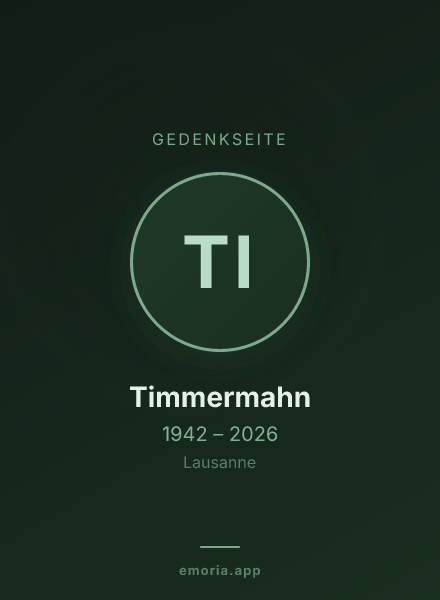 Gedenkportrait von Timmermahn