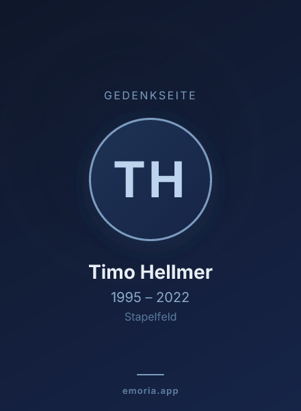 Gedenkportrait von Timo Hellmer
