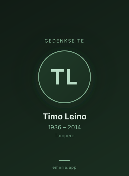 Gedenkportrait von Timo Leino