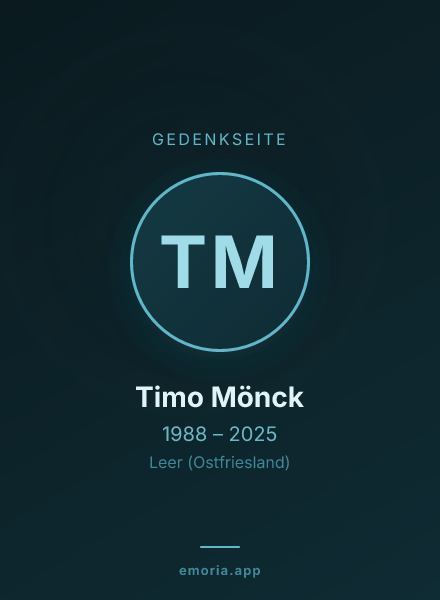 Gedenkportrait von Timo Mönck