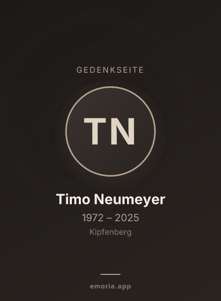 Gedenkportrait von Timo Neumeyer