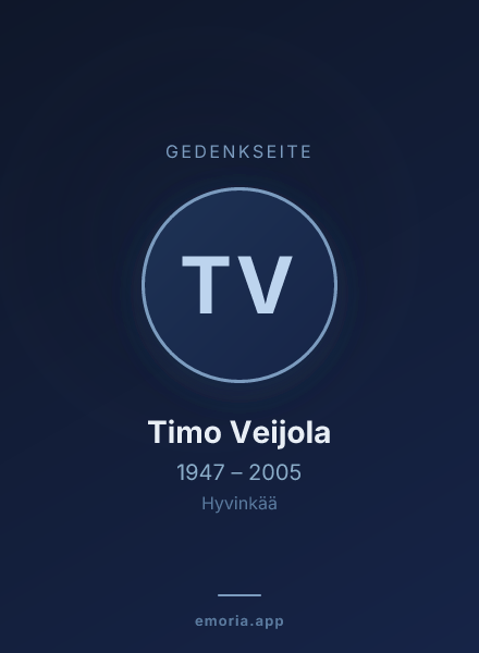 Gedenkportrait von Timo Veijola