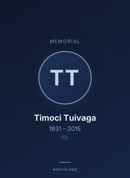 Memorial portrait of Timoci Tuivaga