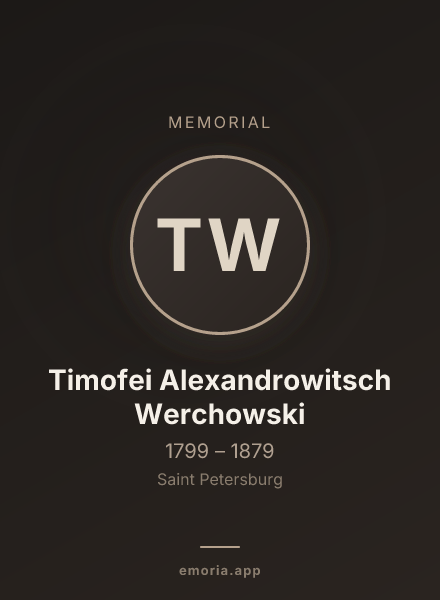 Memorial portrait of Timofei Alexandrowitsch Werchowski
