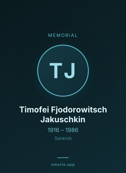Memorial portrait of Timofei Fjodorowitsch Jakuschkin