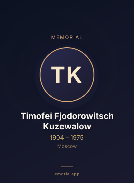 Memorial portrait of Timofei Fjodorowitsch Kuzewalow
