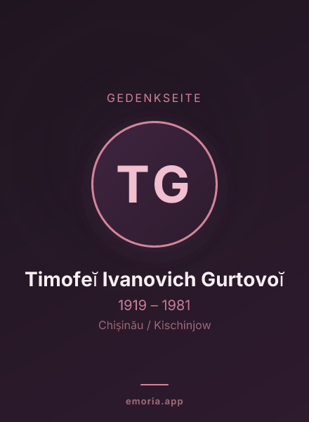 Gedenkportrait von Timofeĭ Ivanovich Gurtovoĭ