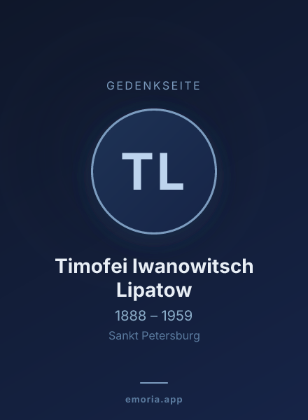 Gedenkportrait von Timofei Iwanowitsch Lipatow