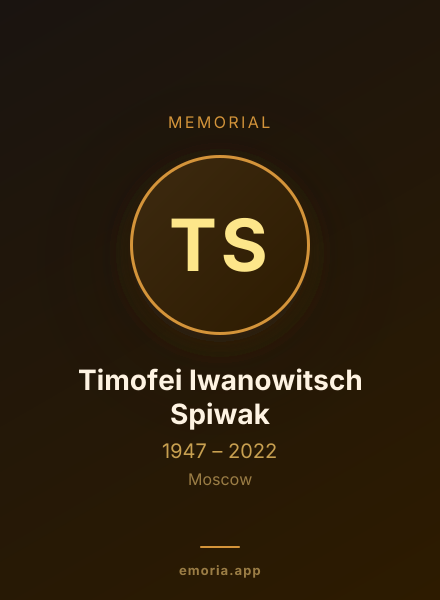 Memorial portrait of Timofei Iwanowitsch Spiwak