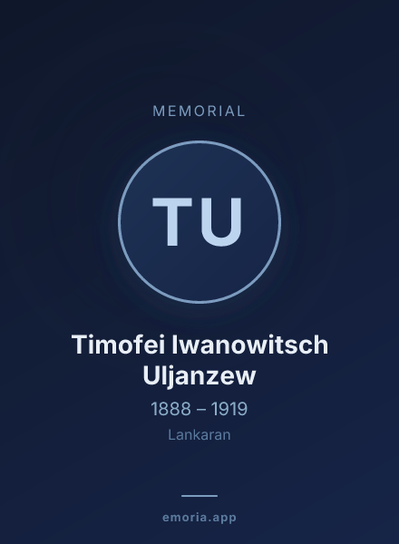 Memorial portrait of Timofei Iwanowitsch Uljanzew