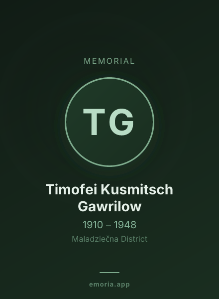 Memorial portrait of Timofei Kusmitsch Gawrilow