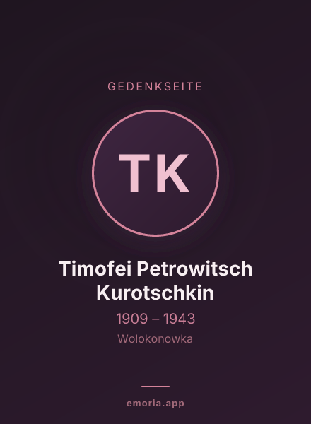 Gedenkportrait von Timofei Petrowitsch Kurotschkin