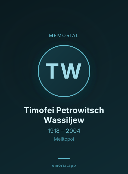 Memorial portrait of Timofei Petrowitsch Wassiljew