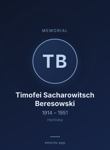 Memorial portrait of Timofei Sacharowitsch Beresowski
