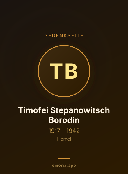 Gedenkportrait von Timofei Stepanowitsch Borodin