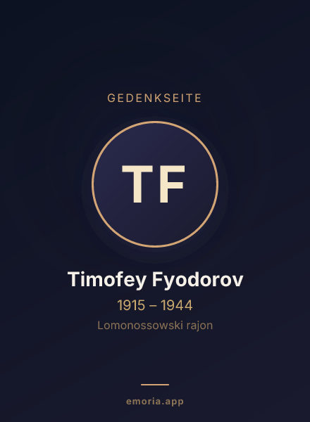 Gedenkportrait von Timofey Fyodorov
