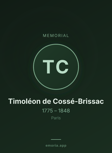 Memorial portrait of Timoléon de Cossé-Brissac