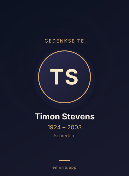 Gedenkportrait von Timon Stevens