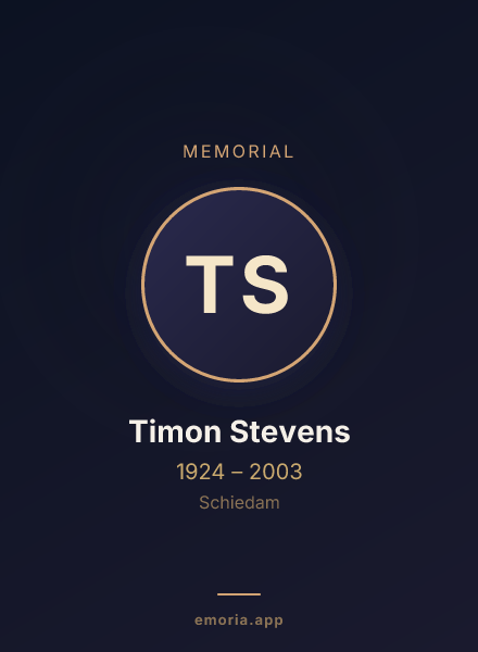 Memorial portrait of Timon Stevens