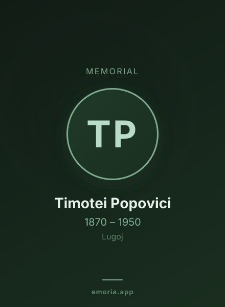 Memorial portrait of Timotei Popovici