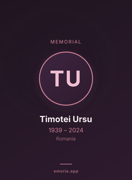 Memorial portrait of Timotei Ursu