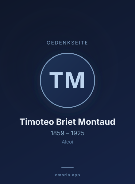 Gedenkportrait von Timoteo Briet Montaud