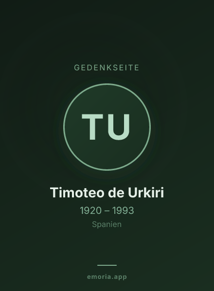 Gedenkportrait von Timoteo de Urkiri