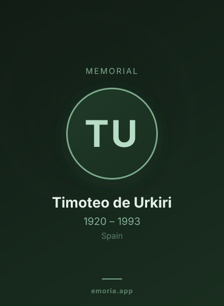 Memorial portrait of Timoteo de Urkiri
