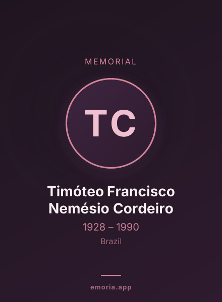 Memorial portrait of Timóteo Francisco Nemésio Cordeiro