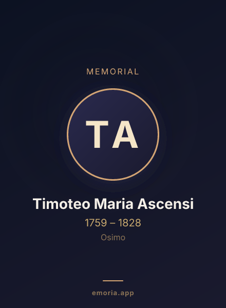 Memorial portrait of Timoteo Maria Ascensi
