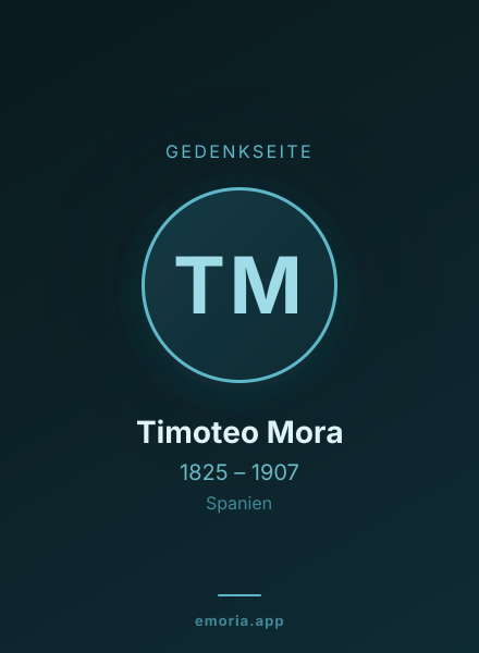 Gedenkportrait von Timoteo Mora