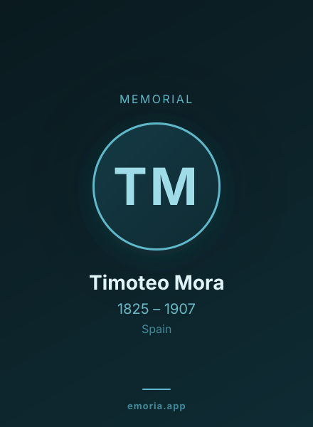 Memorial portrait of Timoteo Mora