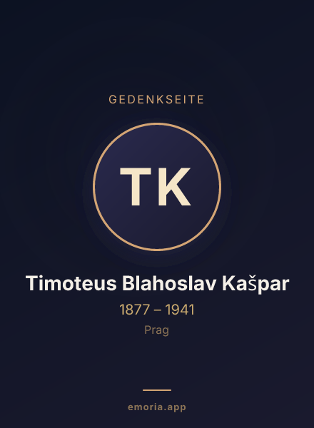 Gedenkportrait von Timoteus Blahoslav Kašpar