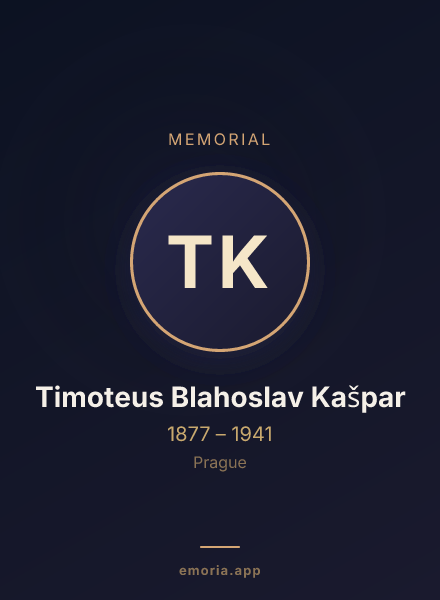 Memorial portrait of Timoteus Blahoslav Kašpar