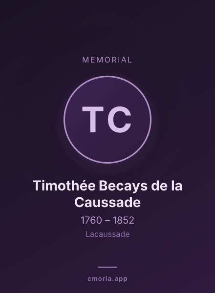 Memorial portrait of Timothée Becays de la Caussade