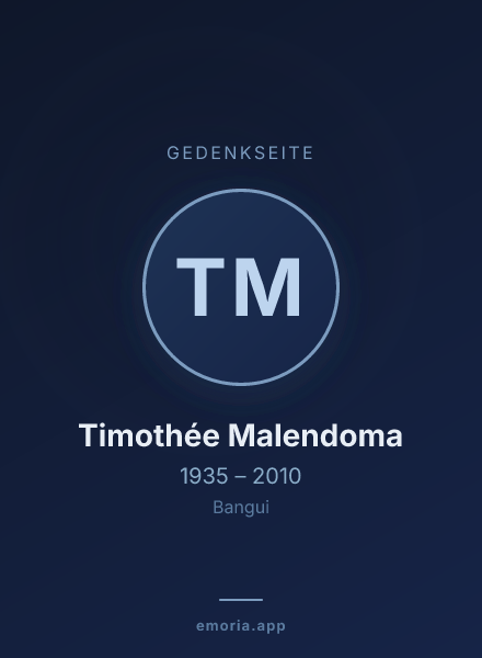 Gedenkportrait von Timothée Malendoma