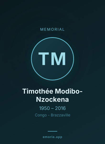 Memorial portrait of Timothée Modibo-Nzockena