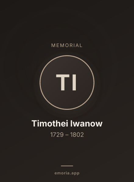 Memorial portrait of Timothei Iwanow