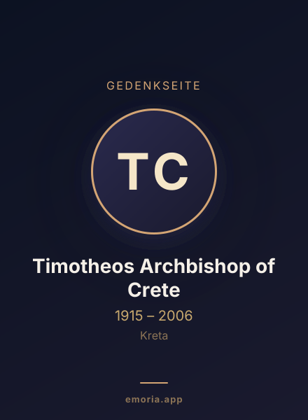 Gedenkportrait von Timotheos Archbishop of Crete