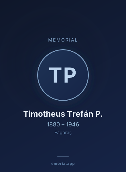 Memorial portrait of Timotheus Trefán P.