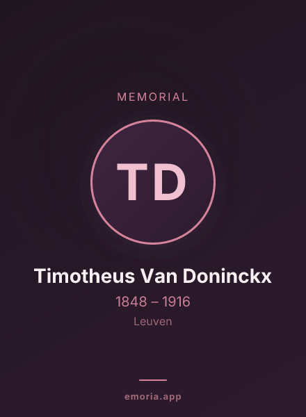 Memorial portrait of Timotheus Van Doninckx