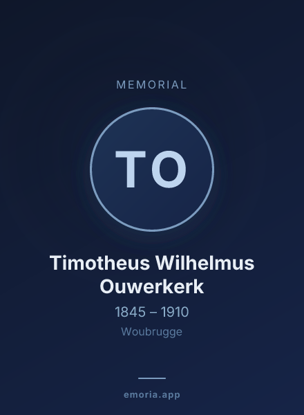 Memorial portrait of Timotheus Wilhelmus Ouwerkerk