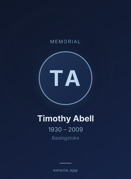 Memorial portrait of Timothy Abell