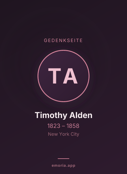 Gedenkportrait von Timothy Alden