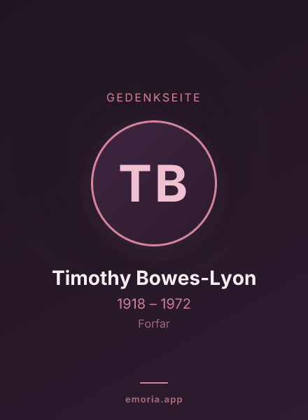 Gedenkportrait von Timothy Bowes-Lyon